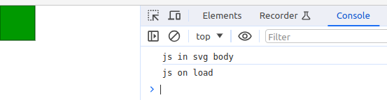 open svg in browser, scripts are executed